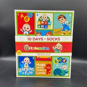 2021 Limited Edition COCOMELON 10 Days Of Socks 2T-4T Exclusive Box Set